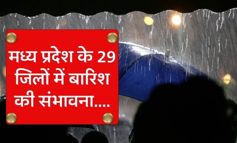 MP Weather Update: मध्य प्रदेश में फिर बदलेगा मौसम, 29 जिलों में बारिश के आसार