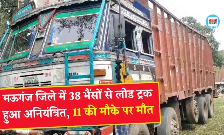 Mauganj News: मऊगंज जिले में 38 भैंसों से लोड ट्रक हुआ अनियंत्रित, 11 की मौके पर मौत