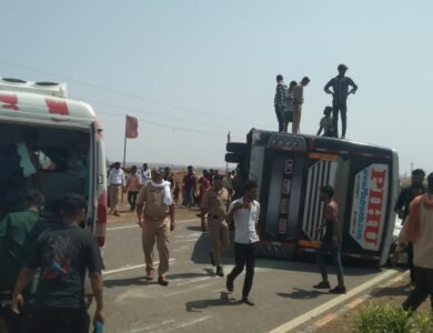 Horrible road accident in Mauganj