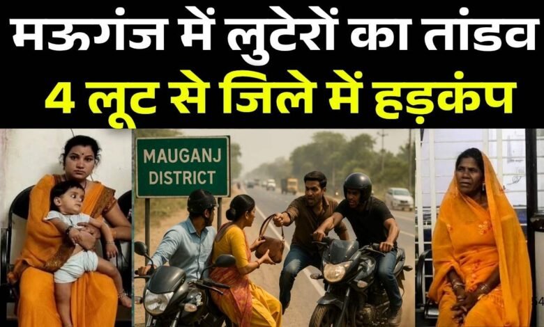 Mauganj News: मऊगंज जिले में एक हफ्ते के भीतर, 4 लूट की घटना से जिले में मचा हड़कंप