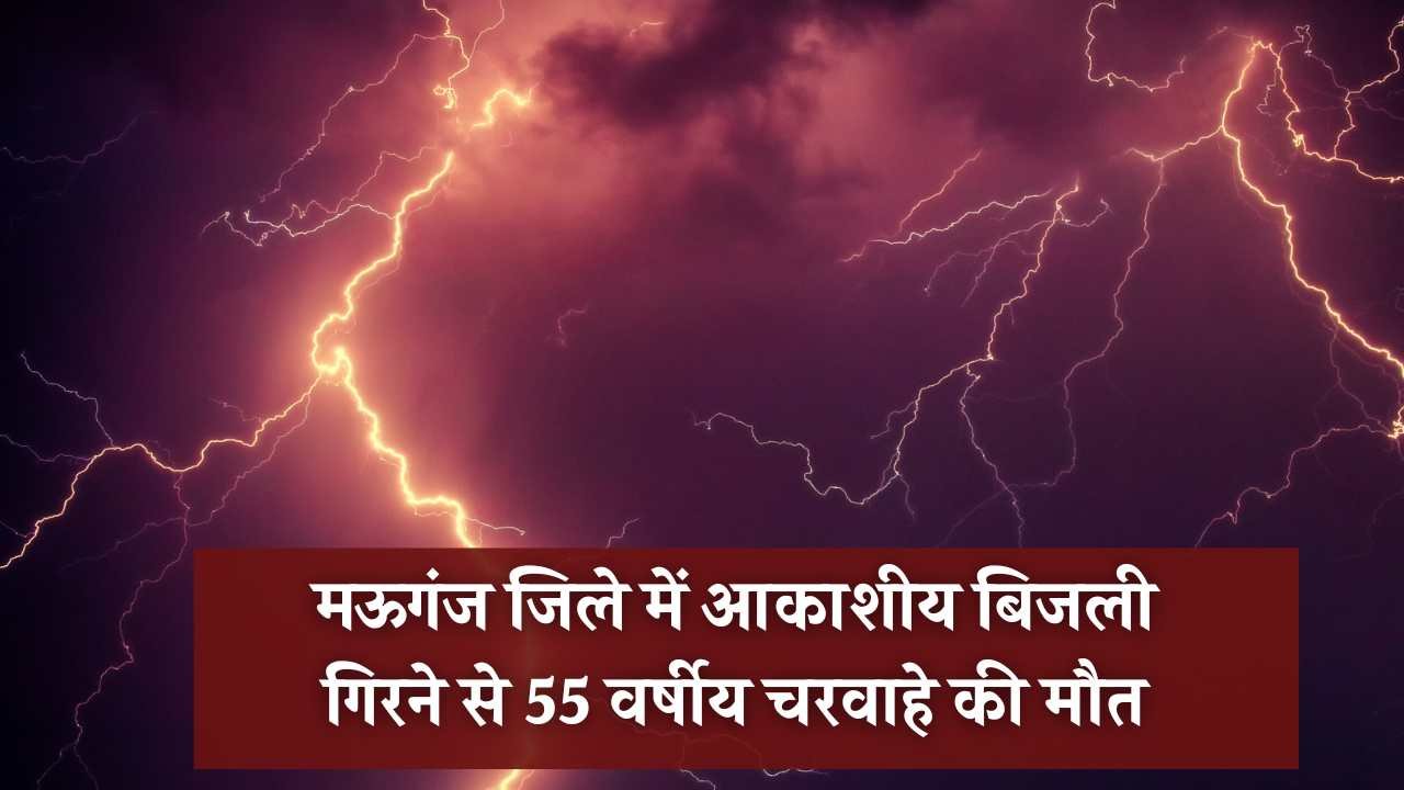 Mauganj News: मऊगंज जिले में आकाशीय बिजली गिरने से 55 वर्षीय चरवाहे की मौत Mauganj News: मऊगंज जिले में आकाशीय बिजली गिरने से 55 वर्षीय चरवाहे की मौत