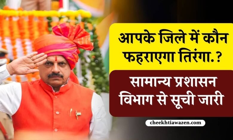 MP Ministers Flag Hoisting: उज्जैन में सीएम तो इंदौर और सागर में डिप्टी सीएम फहराएंगे तिरंगा, जानिए आपके जिले में किसे मिली जिम्मेदारी