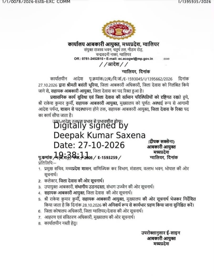 Dewas News: अवैध शराब से 2 मौतों के बाद बड़ा एक्शन, कलेक्टर-SP हटाए गए