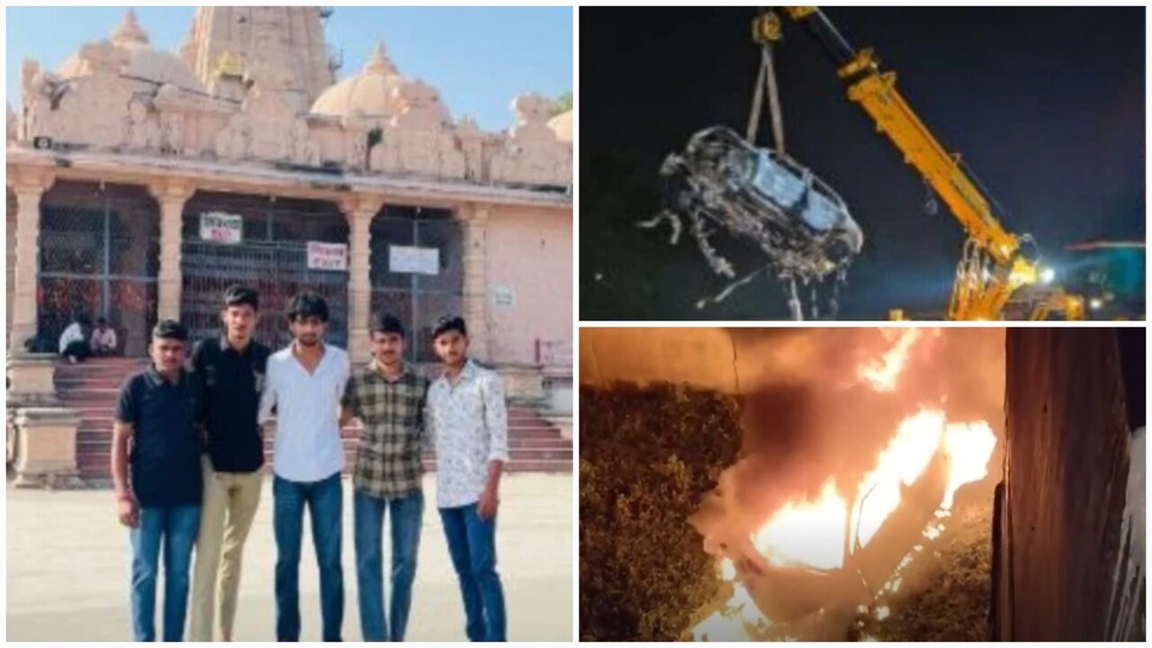 Dhar Accident: धार में भीषण सड़क हादसा, कार में जिंदा जले 4 युवक; एक गंभीर घायल