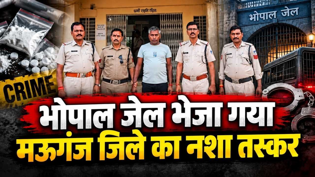Mauganj News: भोपाल जेल भेजा गया मऊगंज जिले का नशा तस्कर, PIT NDPS Act के तहत कार्यवाही